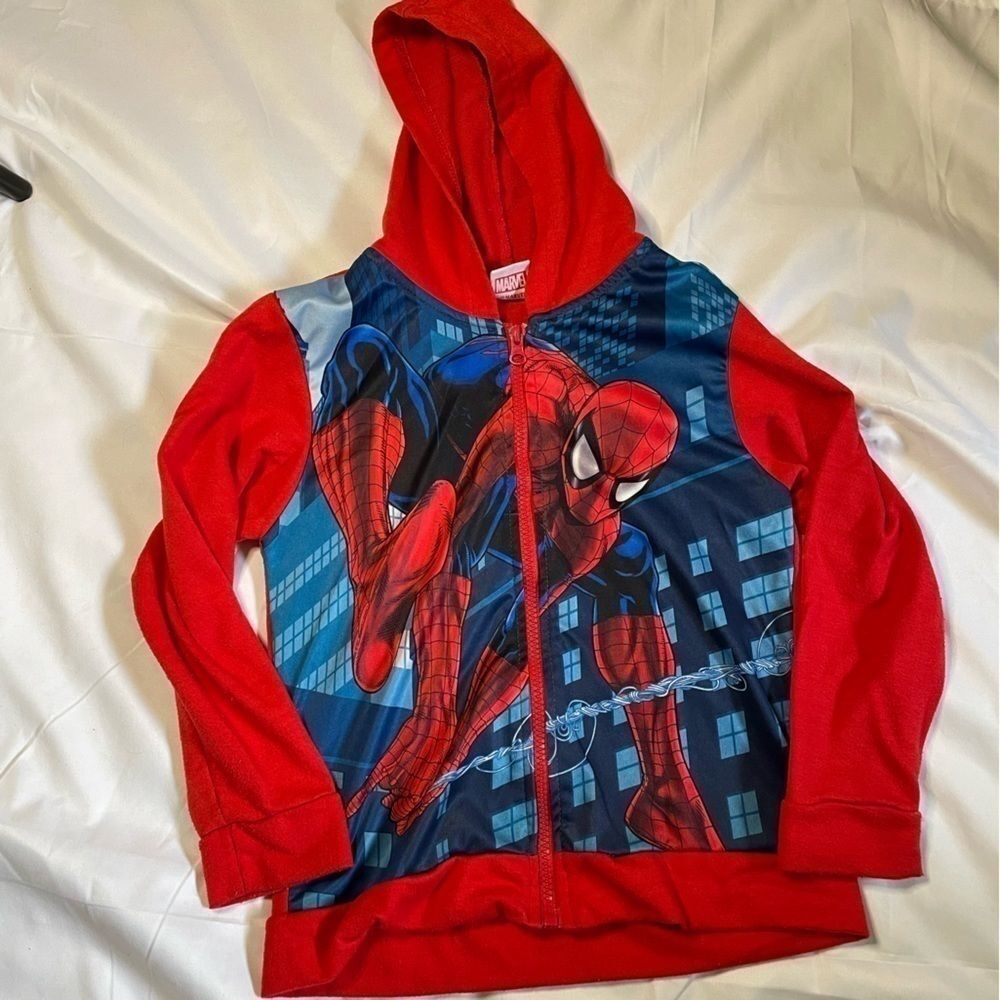 Marvel boys size 4 Spider-Man zip up jacket